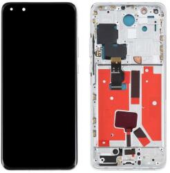 NBA001LCD10112003066 Huawei P40 Pro OEM OLED kijelző érintővel Ezüst kerettel előlap (NBA001LCD10112003066)