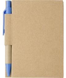 Jegyzetfüzet A/7 újrahasznosított +toll, 80lap natúr/kék (fekete tollbetéttel)