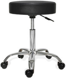 Timelesstools Scaun de cosmetica cu roti, inaltime reglabila-negru (HOP1000880-1)