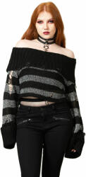KILLSTAR дамски пуловер KILLSTAR - Meteor Knit - Сиво металик Сив - KSRA007416