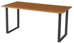 Viva Square irodai asztal, 140 x 80 x 75 cm, egyenes kivitel, antracit lábakkal, bükk