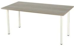 Viva Standard irodai asztal, 200 x 80 x 75 cm, egyenes kivitel, fehér lábakkal, osztriga tölgy