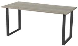 Viva Square irodai asztal, 200 x 80 x 75 cm, egyenes kivitel, antracit lábakkal, osztriga tölgy