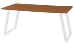 Viva Shape irodai asztal, 160 x 80 x 75 cm, egyenes kivitel, fehér lábakkal, bükk