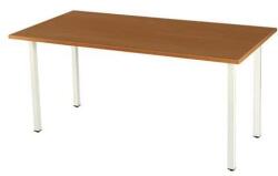 Viva Standard irodai asztal, 160 x 80 x 75 cm, egyenes kivitel, fehér lábakkal, bükk