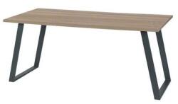 Viva Shape irodai asztal, 120 x 80 x 75 cm, egyenes kivitel, antracit lábakkal, sonoma tölgy