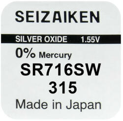 Seiko 315 / SR716SW Ezüst-Oxid Gombelem