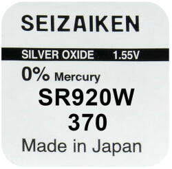 Seiko 370 / SR920W Ezüst-Oxid Gombelem