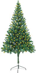 vidaXL 564 ágas műkarácsonyfa LED fényekkel és talppal 180 cm (3077403)