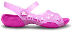 Crocs Sandale Crocs copii Adrina Hearts Sandal Roz - Neon Magenta/Carnation 24-25 EU - C8 US