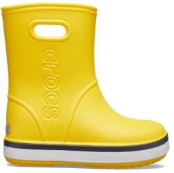 Crocs Cizme Crocs Kids' Crocband Rain Boot Galben - Yellow/Navy 33-34 EU - J2 US