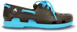 Crocs Pantofi Crocs Kids' Beach Line Lace Boat Shoe Maro - Espresso/Electric Blue 34-35 EU - J3 US