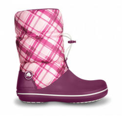 Crocs Cizme Crocs Crocband Winter Boot Plaid Mov - Plum/Oyster 36-37 EU - W6 US