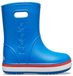 Crocs Cizme Crocs Kids' Crocband Rain Boot Albastru - Bright Cobalt/Flame 33-34 EU - J2 US