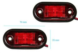  Szélességjelző/helyzetjelző, 12V-24V, piros LA-603R (LA-603R)