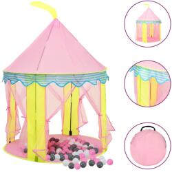 vidaXL Cort de joacă pentru copii cu 250 bile, roz, 100x100x127 cm (3107747) - vidaxl
