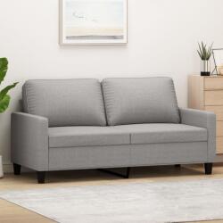 vidaXL Canapea cu 2 locuri, gri deschis, 140 cm, material textil (348701) Canapea