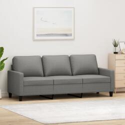vidaXL Canapea cu 3 locuri, gri închis, 180 cm, material textil (348710) Canapea