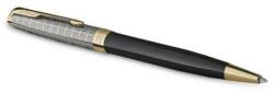 Parker Golyóstoll, 1 mm, metál fekete tolltest, arany klip, PARKER Royal Sonnet Premium, fekete (ICPRSPFKA) (2119787)