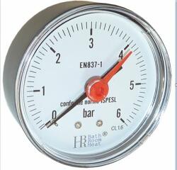  Hátsó csatlakozású nyomásmérő D63mm, 1/4", 0-6bar