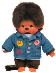 Monchhichi Băiat Moncic într-o jachetă de blugi 20cm (PR00554334)