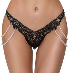 Cottelli Collection String with Pearls 2322277 Black S/M
