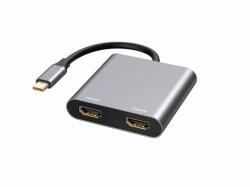 Thunder Germany Thunder HBC-102, USB-C átalakító 2×HDMI + gyorstöltés (60W) (702-CH02)