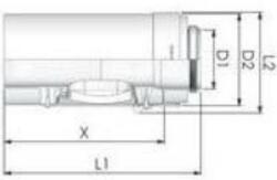 Tricox PPs/Alu ellenőrző egyenes idom 110/160mm, PAEE05