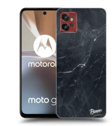 Picasee Husă neagră din silicon pentru Motorola Moto G32 - Black marble