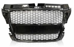  Решетка с поставка за емблема за Audi A3 (2008-2013) - RS-Look Черна-gloss (GRAU83)