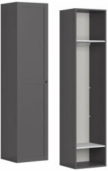 BRW Гардероб flex 50 / 45 / 218 см графит - тесен гардероб за ниша (f57-szafa_zestaw_89-gf)