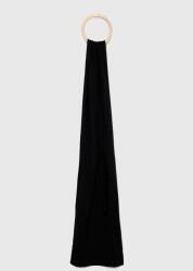 Armani Exchange gyapjú sál fekete, sima - fekete Univerzális méret