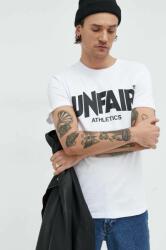Unfair Athletics pamut póló fehér, nyomott mintás - fehér S