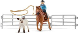 Schleich Farm World 42577 Cowgirl Team Roping Fun (42577)