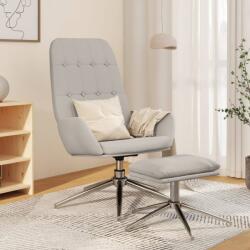 vidaXL Scaun de relaxare cu taburet, gri deschis, microfibră (3097694)