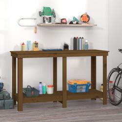 vidaXL Banc de lucru, maro miere, 140x50x80 cm, lemn masiv pin (822509)