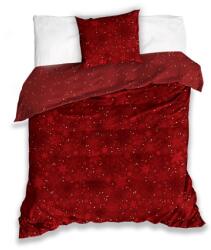 Carbotex Karácsonyi mintás ágyneműhuzat szett - Hópelyhek (piros)