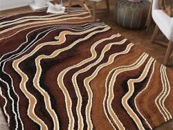  Barna absztrakt WAY szőnyeg Méret: 180 x 250 cm