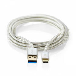 Nedis USB-C - USB-A kábel - USB 3.1 - 1, 0 m - Alumínium (CCTB61600AL10)