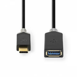 Nedis USB-C - USB-A aljzat kábel - USB 3.2 - 0, 15 m - 3 A - 5 Gbps (CCBW61710AT015)