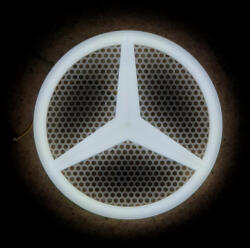  Világító Mercedes logó 26cm 24V Fehér