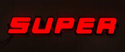  Világító SUPER felirat 24V PIROS