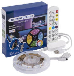 OPTONICA Set Banda LED TV (WIFI Controler+Telecomanda) RGB+3000K, 5V, Rola 2metri (9473-S)