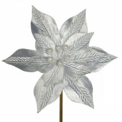 Dombornyomtott karácsonyi virág Fehér 20 cm - lakberbazar - 1 137 Ft