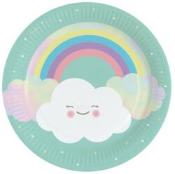 Amscan Rainbow and Cloud papírtányér 8 db-os 23cm (DPA990429966)