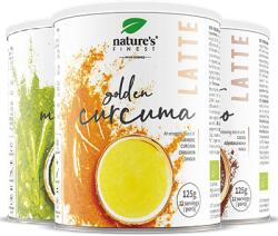 Nature's Finest Latte Italok Bundle | Matcha Chai, Arany Kurkuma Jó Éjt | Antioxidánsok | Energiaszintet Növel | Segíti Az Alvást 375 g