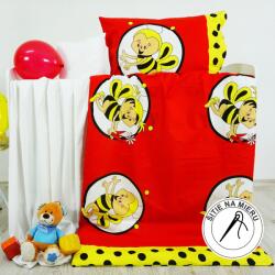  EMI méhecskés piros gyerek ágyneműhuzat: Gyermek készlet 1x (130x90) + 1x (65x45) cm