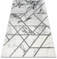 Glamour EMERALD szőnyeg 0085 glamour, elegáns márvány, geometriai fehér / ezüst 200x290 cm (AF638)