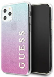GUESS Husa de protectie telefon Guess pentru Iphone 11 Pro Max, Model Glitter Gradient, Plastic TPU, GUHCN65PCUGLPBL, Roz - Albastru