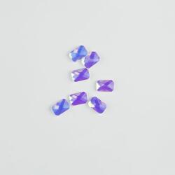BRILLBIRD Műköröm Formakövek (10 db-os) emerald 4x6mm pink AB